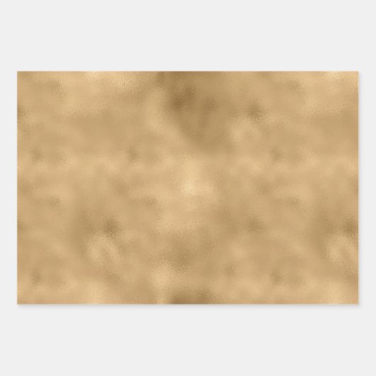 Girly Peach Gold Leopard Glitter Inpakpapier Vel (Voorkant 2)