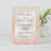 Girly Peach Gold leopard print roze Glitter Glitzy Kaart (Staand voorkant)