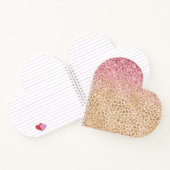 Girly Peach Gold leopard print roze Glitter Glitzy Notitieboek (Binnen)