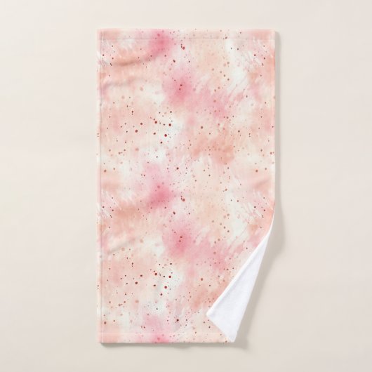 Girly Peach Roze Abstract Bad Handdoek (Handdoek)