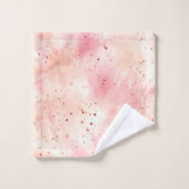Girly Peach Roze Abstract Bad Handdoek (Wasdoekje)