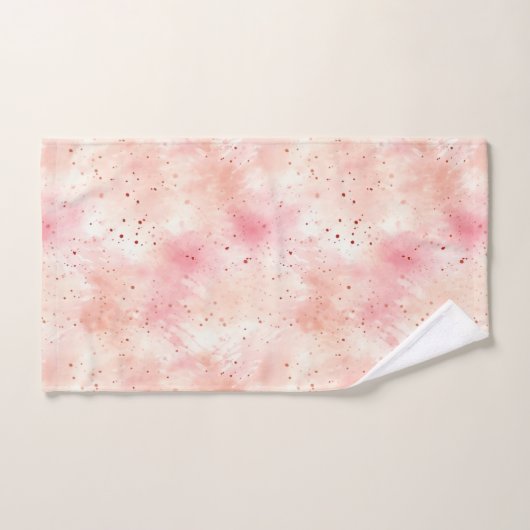 Girly Peach Roze Abstract Bad Handdoek (Handdoek)