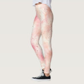 Girly Peach Roze Abstract Leggings (Links)