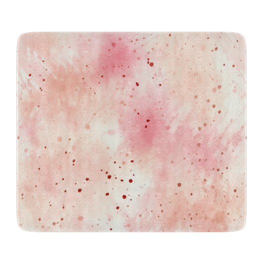 Girly Peach Roze Abstract Snijplank (Voorkant)