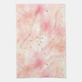 Girly Peach Roze Abstract Theedoek (Verticaal)
