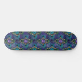 Girly Peacock Feathers Butterfly Fantasy Persoonlijk Skateboard (Horizontaal)