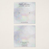Girly pearl nacre ombre stud earing display vierkante visitekaartjes (Voorkant /achterkant)