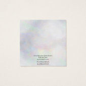 Girly pearl nacre ombre stud earing display vierkante visitekaartjes (Achterkant)