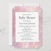 Girly Pearl Pink Blush Baby shower Kaart (Voorkant)