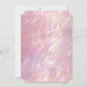 Girly Pearl Pink Blush Baby shower Kaart (Achterkant)