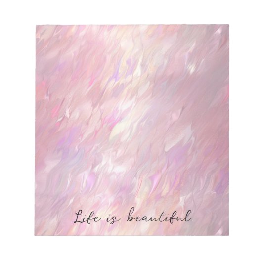 Girly Pearl Pink Notitieblok (Voorkant)