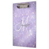 Girly Periwinkle Blue Glitter Blush Monogram name Klembord (Links)
