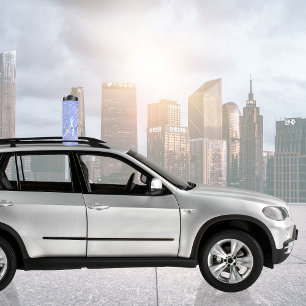 Girly Periwinkle Blue Glitter Blush Monogram name Thermosbeker