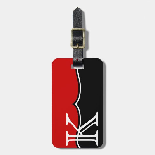 GIRLY Persoonlijke RED Custom LABEL Bagagelabel (Voorkant verticaal)