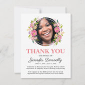 Girly Photo Funeral Bedankkaart (Voorkant)