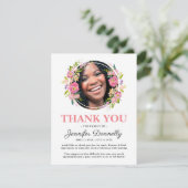 Girly Photo Funeral Bedankkaart (Staand voorkant)
