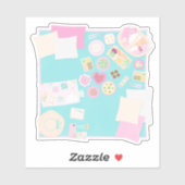 Girly picknickdeken uitgesneden sticker (Vel)