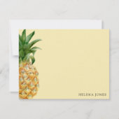 Girly Pineapple Correspondence Notitiekaartje (Voorkant)