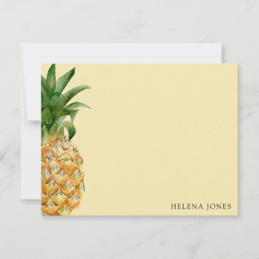 Girly Pineapple Correspondence Notitiekaartje (Voorkant)