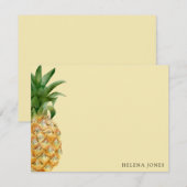 Girly Pineapple Correspondence Notitiekaartje (Voorkant / Achterkant)