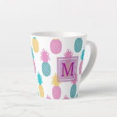 Girly Pineapple Pattern Latte Mok (Rechterhoek)