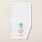 Girly Pineapples Monogrammed Bad Handdoek (Handdoek)