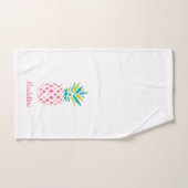 Girly Pineapples Monogrammed Bad Handdoek (Handdoek)