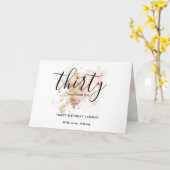 Girly Pink 30 en Fantastisch 30th Birthday Kaart (Gele Bloem)