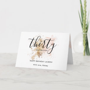 Girly Pink 30 en Fantastisch 30th Birthday Kaart