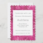  Girly Pink Abstract 16e verjaardag Kaart (Voorkant)