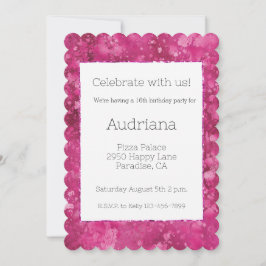 Girly Pink Abstract 16e verjaardag Kaart