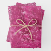 Girly Pink Abstract Glitzy Glam Glitter Inpakpapier Vel (In situ)