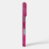 Girly Pink Abstracte Glitz Glam Glitter Case-Mate iPhone Case (Achterkant / Rechts)