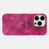 Girly Pink Abstracte Glitz Glam Glitter Case-Mate iPhone Case (Achterkant (horizontaal))