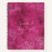 Girly Pink Abstracte Glitz Glam Glitter Notitieboek (Voorkant)