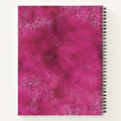 Girly Pink Abstracte Glitz Glam Glitter Notitieboek (Achterkant)