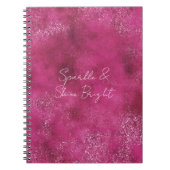 Girly Pink Abstracte Glitz Glam Glitter Notitieboek (Voorkant)