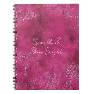 Girly Pink Abstracte Glitz Glam Glitter Notitieboek