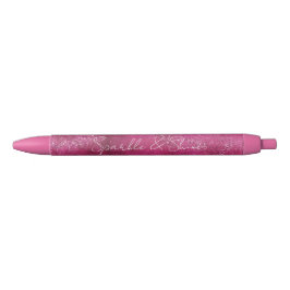 Girly Pink Abstracte Glitz Glam Glitter Zwarte Inkt Pen