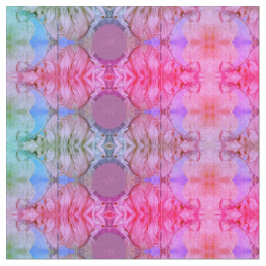 Girly Pink Abstracte Waterverf Boho Monogram Stof