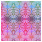 Girly Pink Abstracte Waterverf Boho Pattern Stof (Close Up)