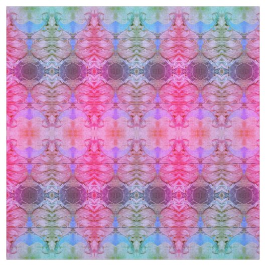 Girly Pink Abstracte Waterverf Boho Pattern Stof (Swatch)
