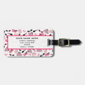Girly Pink Accessoire Bagagelabel (Voorkant horizontaal)
