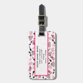 Girly Pink Accessoire Bagagelabel (Voorkant verticaal)