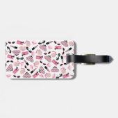 Girly Pink Accessoire Bagagelabel (Achterkant horizontaal)