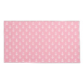 Girly Pink Anchors Pattern Kussensloop (Achterkant)