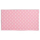 Girly Pink Anchors Pattern Kussensloop (Voorkant)