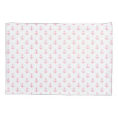 Girly Pink Anchors Pattern Kussensloop (Achterkant)