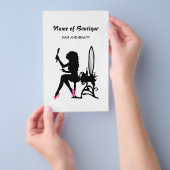 Girly Pink and Black Beauty Boutique Special Event Flyer (Hand)