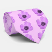 Girly Pink Anemone Stropdas (Opgerold)